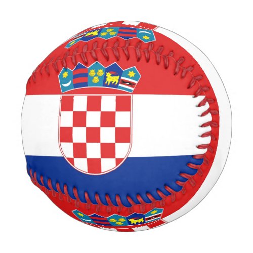 Patriotic baseball with flag of Croatia