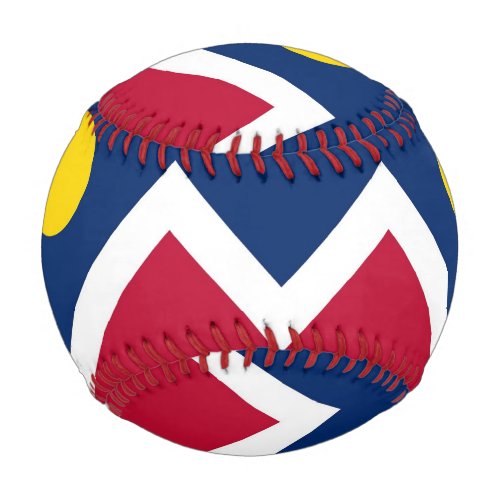 Patriotic baseball with flag of Denver USA