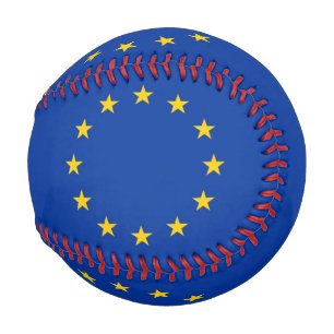 Patriotic baseball with flag of European Union