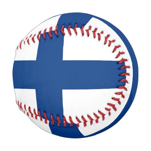 Patriotic baseball with flag of Finland