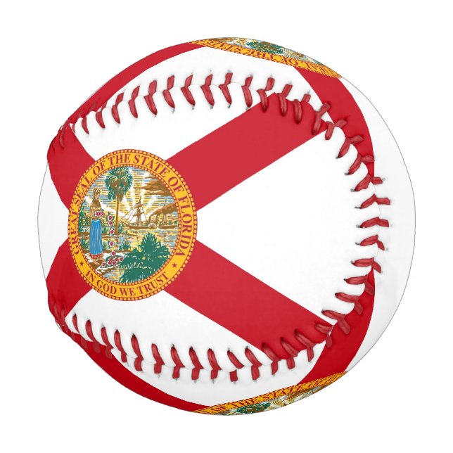 Patriotic baseball with flag of Florida, USA (Front Right)