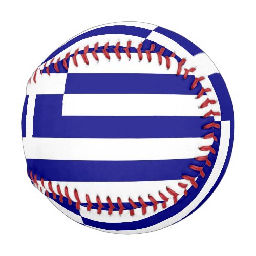 Patriotic baseball with flag of Greece