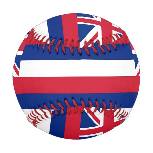 Patriotic baseball with flag of Hawaii USA