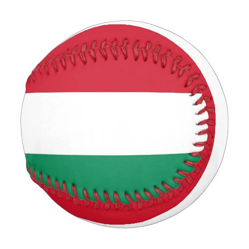 Patriotic baseball with flag of Hungary