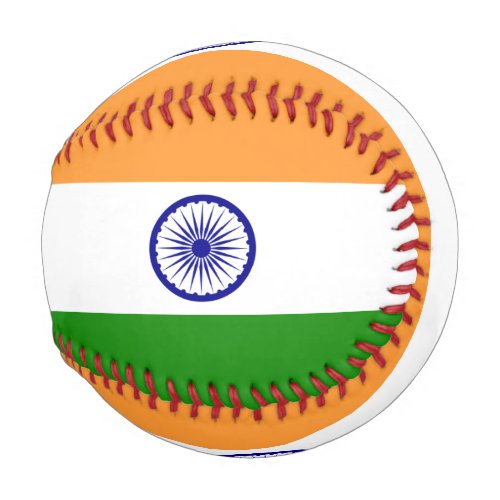 Patriotic baseball with flag of India