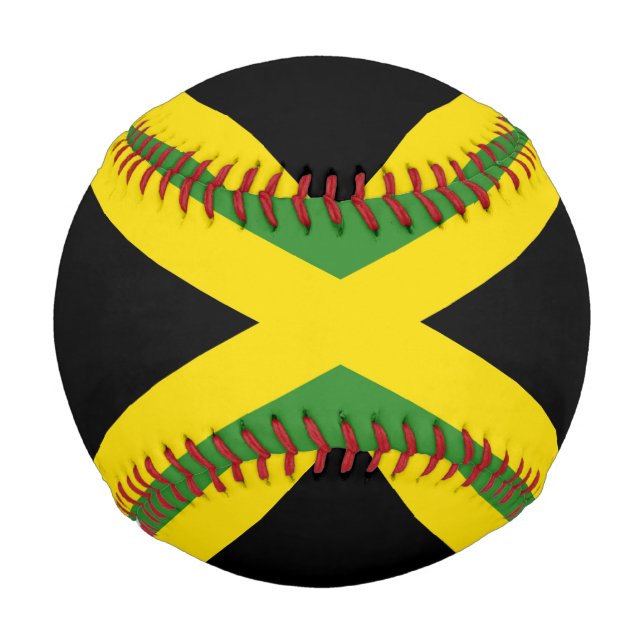 Patriotic baseball with flag of Jamaica (Back)