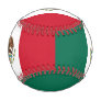 Patriotic baseball with flag of Mexico