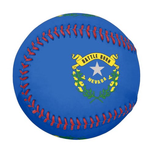 Patriotic baseball with flag of Nevada USA