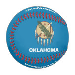 Patriotic Baseball With Flag Of Oklahoma at Zazzle