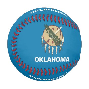 Patriotic Baseball With Flag Of Oklahoma by AllFlags at Zazzle