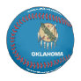 Patriotic baseball with flag of Oklahoma
