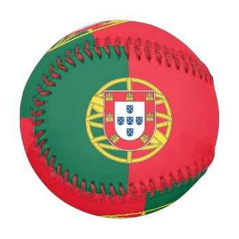 Patriotic Baseball With Flag Of Portugal by AllFlags at Zazzle