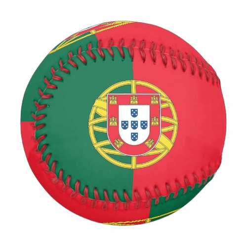 Patriotic baseball with flag of Portugal