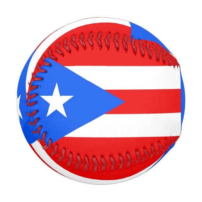 Patriotic baseball with flag of Puerto Rico (Front Left)