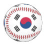 Patriotic baseball with flag of South Korea