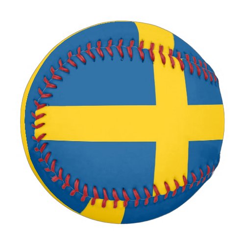 Patriotic baseball with flag of Sweden