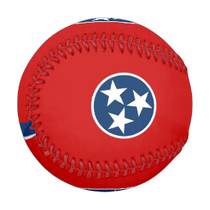 Patriotic baseball with flag of Tennessee