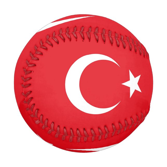 Patriotic baseball with flag of Turkey (Front Left)