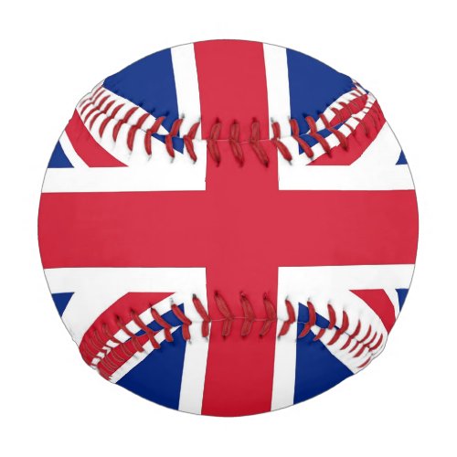 Patriotic baseball with flag of United Kingdom
