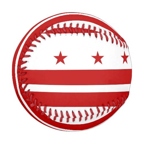 Patriotic baseball with flag of Washington DC
