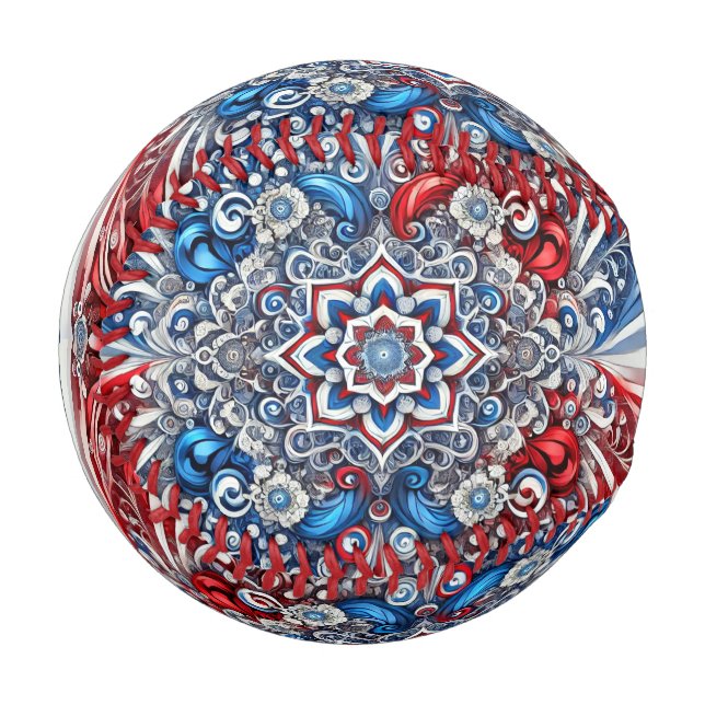 Patriotic baseball with French Colors (Front Left)