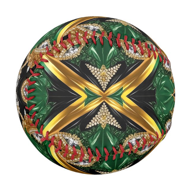 Patriotic baseball with Jamaican Colors (Front Left)