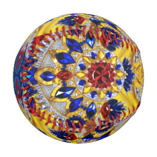 Patriotic baseball with Romania Colors