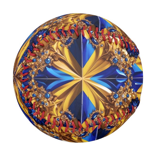 Patriotic baseball with Sweden Colors (Front Left)