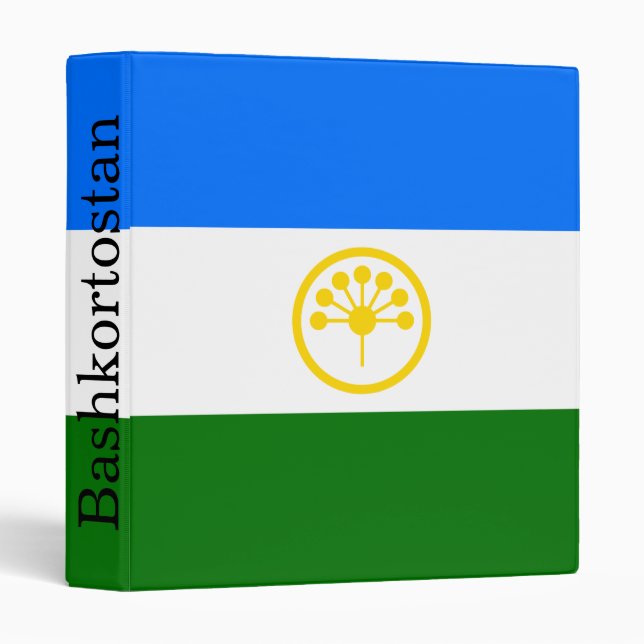 Patriotic Bashkortostan Flag 3 Ring Binder (Front/Spine)
