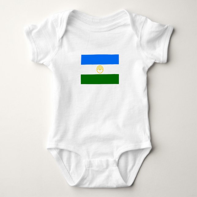 Patriotic Bashkortostan Flag Baby Bodysuit (Front)