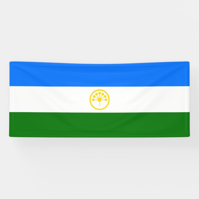 Patriotic Bashkortostan Flag Banner (Horizontal)