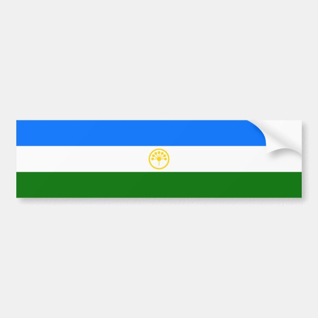 Patriotic Bashkortostan Flag Bumper Sticker (Front)
