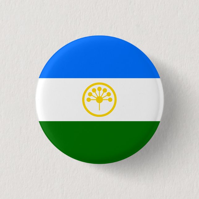 Patriotic Bashkortostan Flag Button (Front)