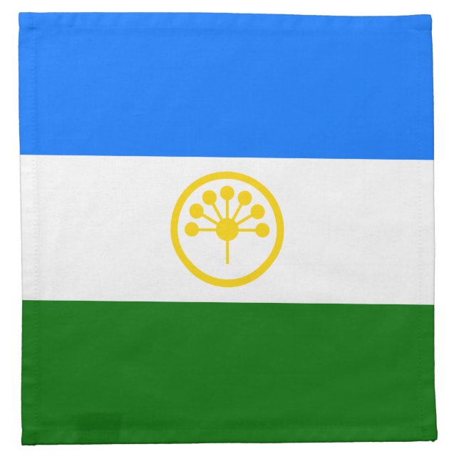 Patriotic Bashkortostan Flag Cloth Napkin (Front)