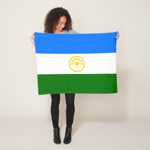 Patriotic Bashkortostan Flag Fleece Blanket