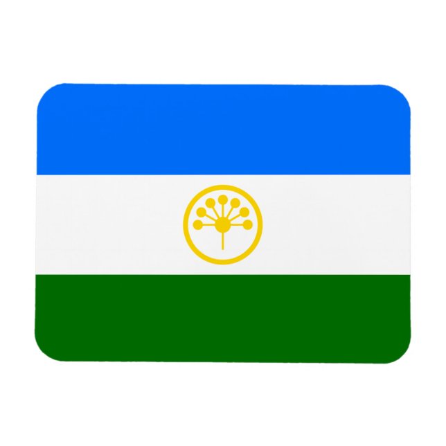 Patriotic Bashkortostan Flag Magnet (Horizontal)