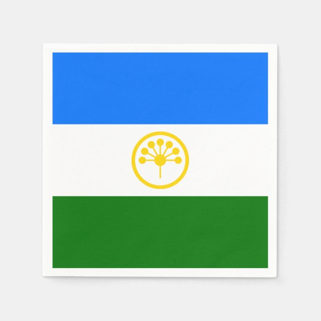 Patriotic Bashkortostan Flag Napkins (Front)
