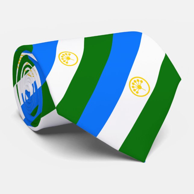 Patriotic Bashkortostan Flag Neck Tie (Rolled)