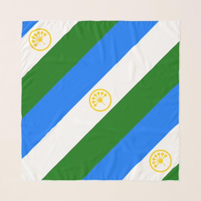 Patriotic Bashkortostan Flag Scarf (Front)
