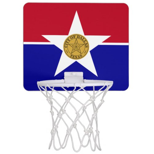 Patriotic basketball hoop Flag of Dallas