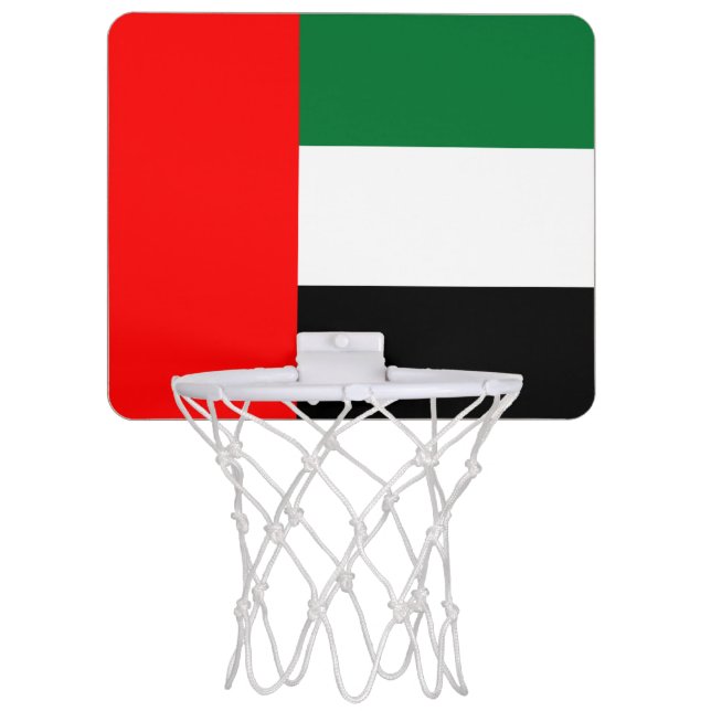 Patriotic basketball hoop Flag of UAE (Front)