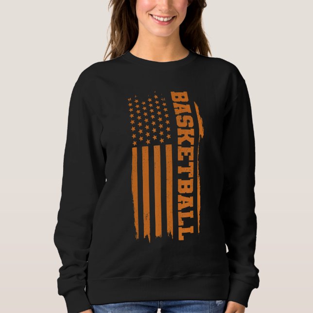 Patriotic Basketball Player American Flag Bball_2 Sweatshirt (Front)