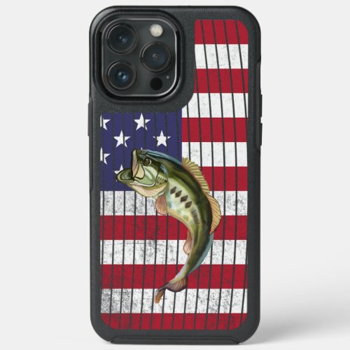 Patriotic Bass Fishing Fishermans OtterBox iPhone 
