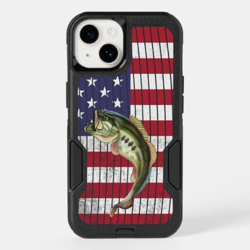 Patriotic Bass Fishing Fishermans OtterBox iPhone 14 Case