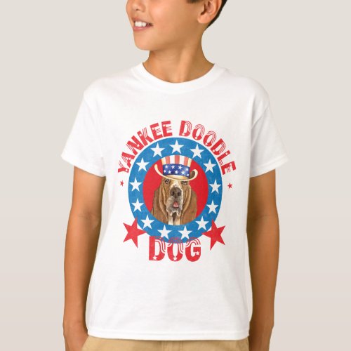 Patriotic Basset T_Shirt