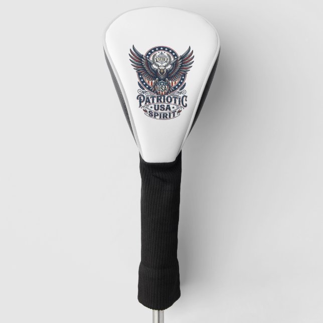 Patriotic Battle Hawk Patriotic Eagle & Hawk Ameri Golf Head Cover (Front)