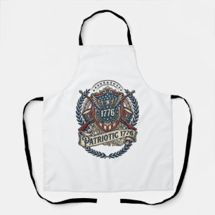 Patriotic Battle Shield 1776 Military Inspired Sym Apron