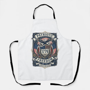 Patriotic Battle Shield 1776 Military Inspired Sym Apron