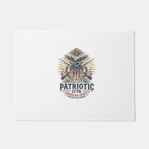 Patriotic Battle Shield 1776 Military Inspired Sym Doormat