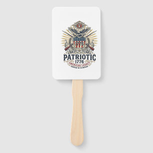 Patriotic Battle Shield 1776 Military Inspired Sym Hand Fan